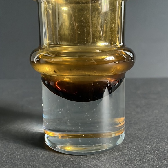 Svensk Form Seda Sweden Bo Borgstrom Bamboo Glass Vase - Picture 8 of 16